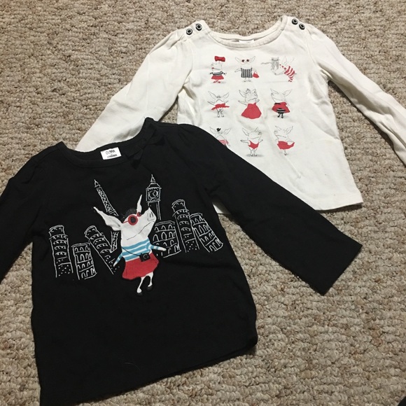 Gymboree Other - Lot of 2 Olivia the Pig 18-24 months tees long slv
